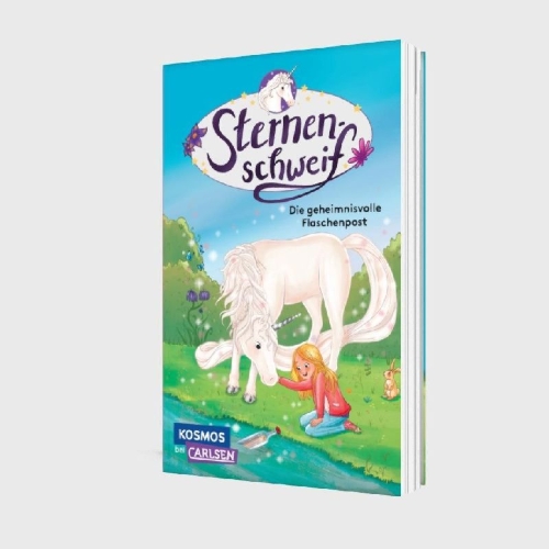 Buchcover und Innenansicht für das Buch: Sternenschweif: Die geheimnisvolle Flaschenpost