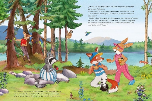 Buchcover und Innenansicht für das Buch: Ixi, Mimi und das Zaubermüsli