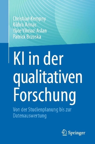 Buchcover und Innenansicht für das Buch: KI in der qualitativen Forschung
