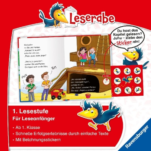 Buchcover und Innenansicht für das Buch: Leserabe 1. Lesestufe - Pups-Alarm!