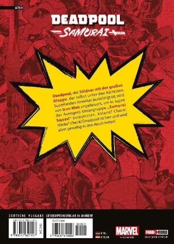Buchcover und Innenansicht für das Buch: Deadpool Samurai (Manga) 01