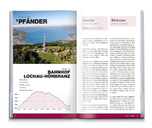 Buchcover und Innenansicht für das Buch: Klimaticket 50 Touren und Trips, Österreich und Grenzbahnhöfe