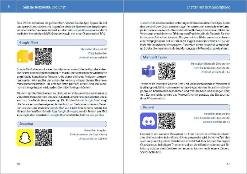 Buchcover und Innenansicht für das Buch: Die besten Android-Apps: Für dein Smartphone und Tablet - aktuell zu Android 12, 13, 14, 15, 16 und 17