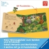 Buchcover und Innenansicht für das Buch: Ravensburger® Puzzle-Buch: Tiere der Welt