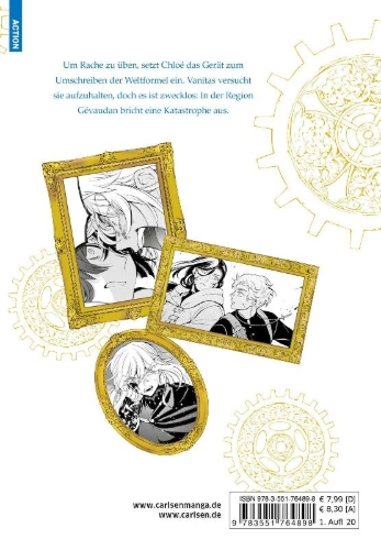 Buchcover und Innenansicht für das Buch: Vanitas no Carte