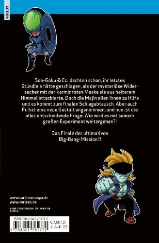 Buchcover und Innenansicht für das Buch: Super Dragon Ball Heroes Big Bang Mission!!!