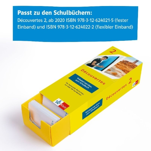 Buchcover und Innenansicht für das Buch: Découvertes 2 (ab 2020) - Vokabel-Lernbox zum Schulbuch
