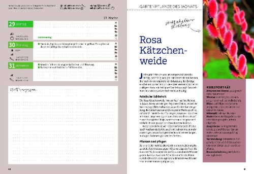 Buchcover und Innenansicht für das Buch: Ulmers Gartenkalender 2027