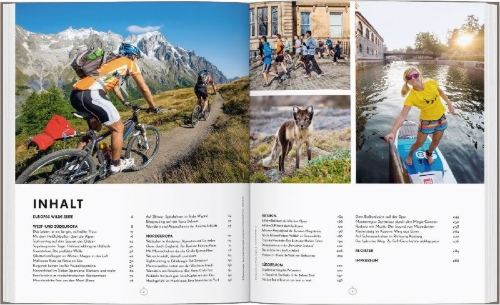 Buchcover und Innenansicht für das Buch: LONELY PLANET Bildband Legendäre Outdoorabenteuer in Europa