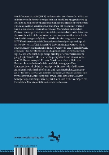 Buchcover und Innenansicht für das Buch: Hochfrequenzhandel im Spannungsfeld von Finanzmärkten, Realwirtschaft und Gesellschaft