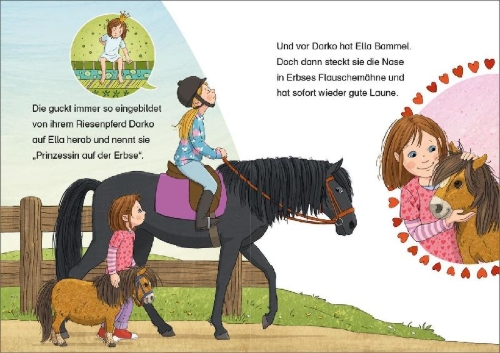 Buchcover und Innenansicht für das Buch: Leselöwen 1. Klasse - Ein Pony namens Erbse