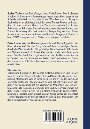 Buchcover und Innenansicht für das Buch: Reisefotografie - Vorbereitung, Ausrüstung, Motivwahl, Bildgestaltung und -bearbeitung