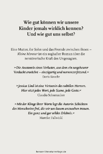 Buchcover und Innenansicht für das Buch: Kleine Monster