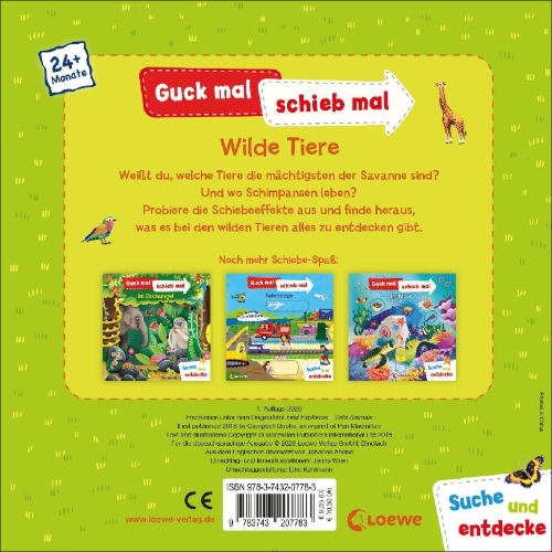 Buchcover und Innenansicht für das Buch: First Explorers - Wild Animals