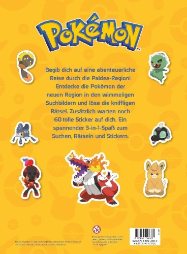 Buchcover und Innenansicht für das Buch: Un nouveau voyage a Paldea!