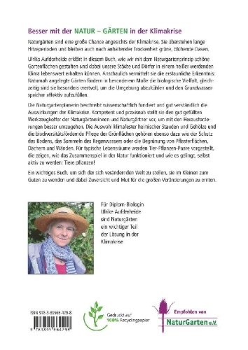 Buchcover und Innenansicht für das Buch: Klimafest und artenreich - das Naturgartenprinzip