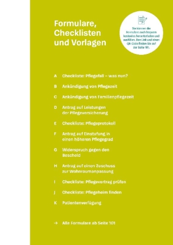 Buchcover und Innenansicht für das Buch: Das Pflege-Set