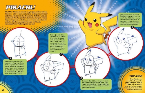 Buchcover und Innenansicht für das Buch: Pokémon: How to Draw Deluxe Edition