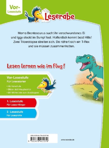Buchcover und Innenansicht für das Buch: Dinosauriergeschichten - Leserabe ab Vorschule - Erstlesebuch für Kinder ab 5 Jahren