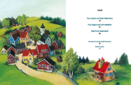 Buchcover und Innenansicht für das Buch: Das große Buch von Pippi Langstrumpf