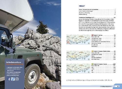Buchcover und Innenansicht für das Buch: Reise Know-How Wohnmobil-Tourguide Kroatien