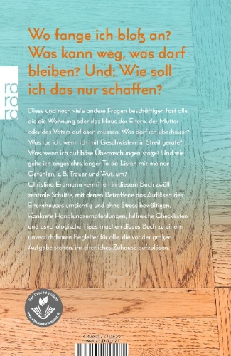 Buchcover und Innenansicht für das Buch: Adieu Elternhaus