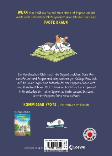 Buchcover und Innenansicht für das Buch: Kommissar Pfote (Band 6) - Ein Einbruch ohne Spuren