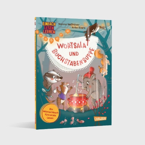 Buchcover und Innenansicht für das Buch: Wortsalat und Buchstabensuppe