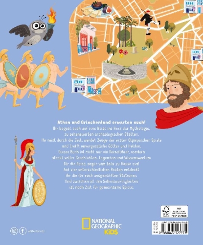 Buchcover und Innenansicht für das Buch: Für kleine Entdecker Athen