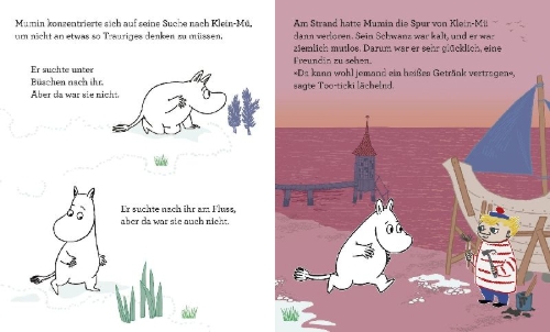 Buchcover und Innenansicht für das Buch: Mumin und das Frühlingsglück