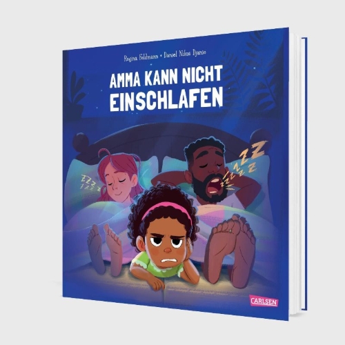Buchcover und Innenansicht für das Buch: Amma kann nicht einschlafen