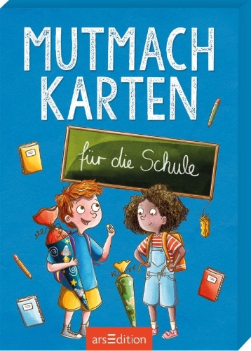Buchcover und Innenansicht für das Buch: Mutmachkarten für die Schule
