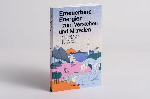 Buchcover und Innenansicht für das Buch: Erneuerbare Energien zum Verstehen und Mitreden