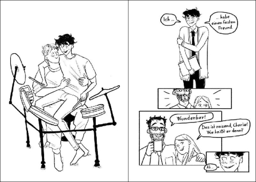 Buchcover und Innenansicht für das Buch: The Heartstopper Colouring Book