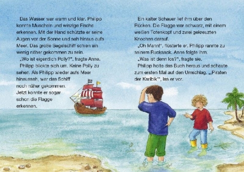 Buchcover und Innenansicht für das Buch: Das magische Baumhaus junior 04 - Suche nach dem Piratenschatz