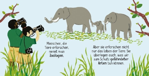 Buchcover und Innenansicht für das Buch: 50 Wörter über die Natur - Tiere