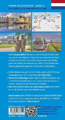 Buchcover und Innenansicht für das Buch: Entdeckertouren mit dem Wohnmobil Niederlande