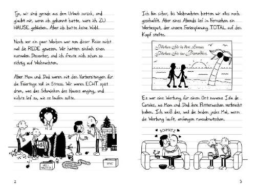 Buchcover und Innenansicht für das Buch: Diary of a Wimpy Kid 12