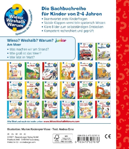 Buchcover und Innenansicht für das Buch: Wieso? Weshalb? Warum? junior, Band 17: Am Meer