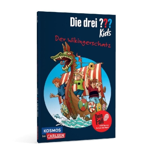 Buchcover und Innenansicht für das Buch: Die drei ??? Kids Dein Fall: Der Wikingerschatz