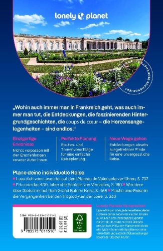 Buchcover und Innenansicht für das Buch: LONELY PLANET Reiseführer Frankreich