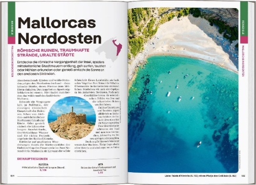 Buchcover und Innenansicht für das Buch: LONELY PLANET Reiseführer Mallorca