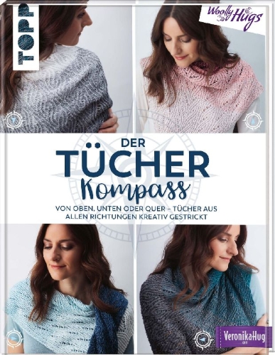 Buchcover und Innenansicht für das Buch: Der Tücher-Kompass (Tücher stricken)