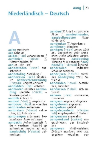 Buchcover und Innenansicht für das Buch: Langenscheidt Universal-Wörterbuch Niederländisch