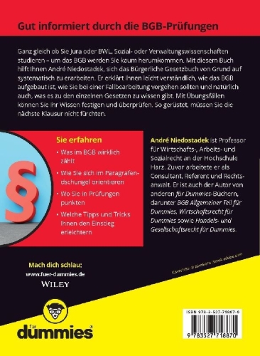 Buchcover und Innenansicht für das Buch: BGB für Dummies