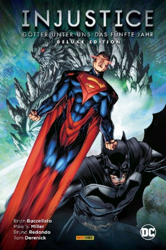 Buchcover und Innenansicht für das Buch: Injustice - Götter unter uns: Das fünfte Jahr (Deluxe Edition)