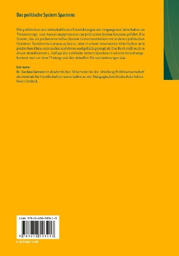 Buchcover und Innenansicht für das Buch: Das politische System Spaniens