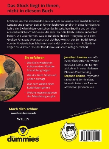 Buchcover und Innenansicht für das Buch: Buddhismus für Dummies