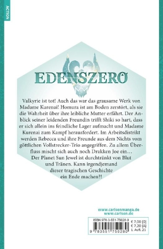 Buchcover und Innenansicht für das Buch: Edens Zero