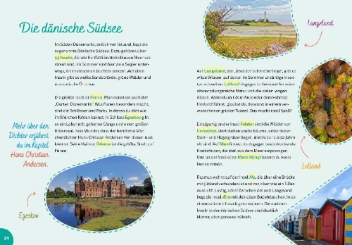 Buchcover und Innenansicht für das Buch: Dänemark for kids